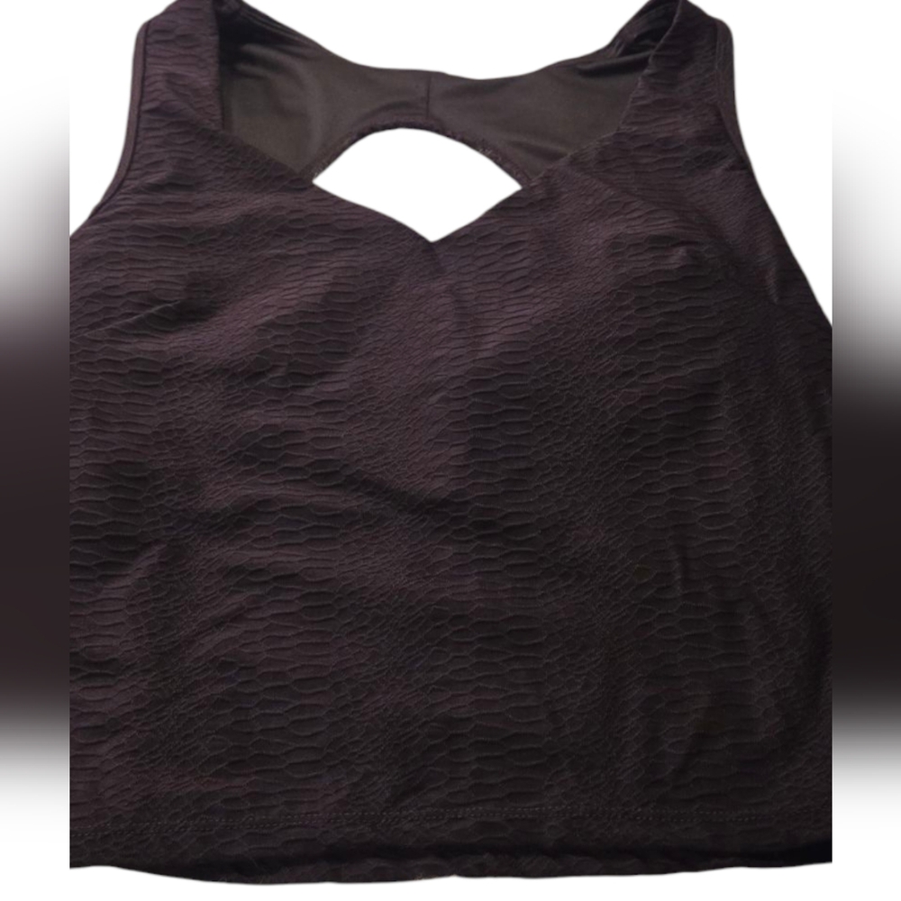 Move Theology Black Textured Sports Top Size large